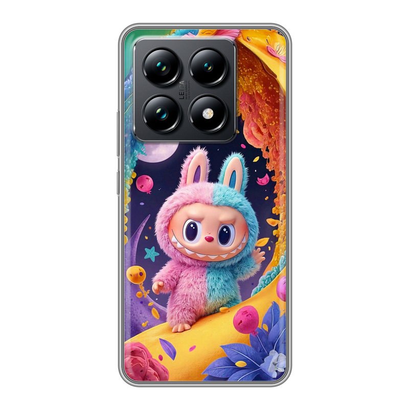 Силиконовый чехол на Xiaomi 14T Pro с принтом Labubu Лабубу Силиконовый чехол на Xiaomi 14T Pro с принтом Labubu Лабубу
