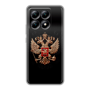 Силиконовый чехол на Xiaomi 14T с принтом Герб России Силиконовый чехол на Xiaomi 14T с принтом Герб России