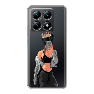 Силиконовый чехол на Xiaomi 14T с принтом Женские принты