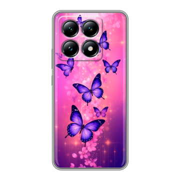 Силиконовый чехол на Xiaomi 14T с принтом Бабочки
