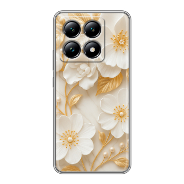 Силиконовый чехол на Xiaomi 14T с принтом Цветы