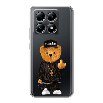 Силиконовый чехол на Xiaomi 14T с принтом Плюшевый медведь