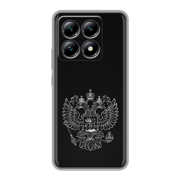Силиконовый чехол на Xiaomi 14T с принтом Герб России Силиконовый чехол на Xiaomi 14T с принтом Герб России