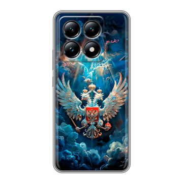Силиконовый чехол на Xiaomi 14T с принтом Герб флаг России