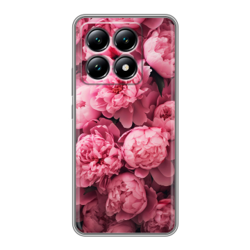 Силиконовый чехол на Xiaomi 14T с принтом цветы пионы