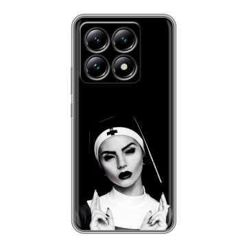 Силиконовый чехол на Xiaomi 14T с принтом монашка