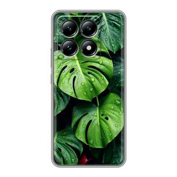 Силиконовый чехол на Xiaomi 14T с принтом Листья