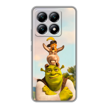 Силиконовый чехол на Xiaomi 14T с принтом Шрек Shrek
