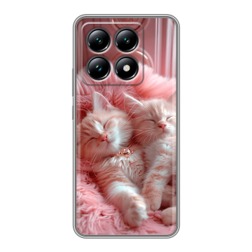 Силиконовый чехол на Xiaomi 14T с принтом котята котики