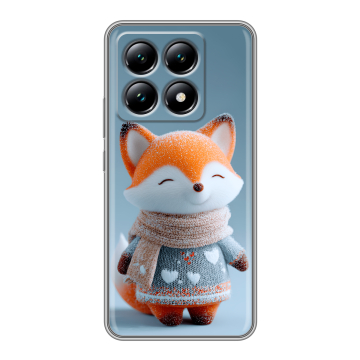 Силиконовый чехол на Xiaomi 14T с принтом Лиса