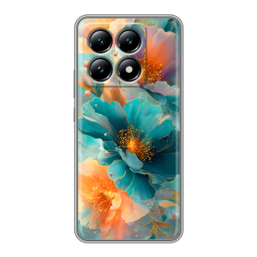 Силиконовый чехол на Xiaomi 14T с принтом Цветы