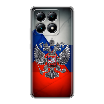 Силиконовый чехол на Xiaomi 14T с принтом Флаг России