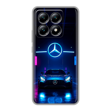 Силиконовый чехол на Xiaomi 14T с принтом Mercedes Мерседес