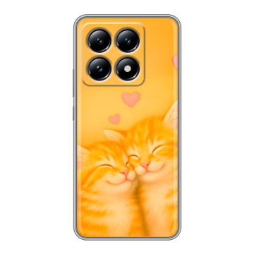 Силиконовый чехол на Xiaomi 14T с принтом Милые котята