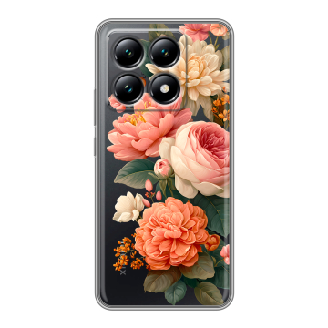Силиконовый чехол на Xiaomi 14T с принтом цветы