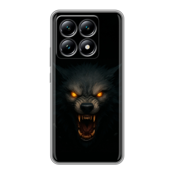 Силиконовый чехол на Xiaomi 14T с принтом Волк