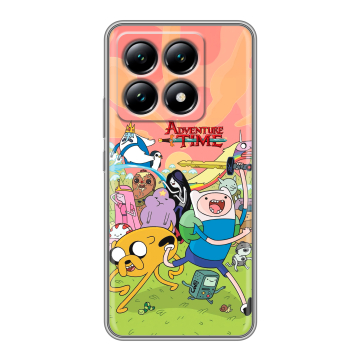 Силиконовый чехол на Xiaomi 14T с принтом Adventure time Время приключений