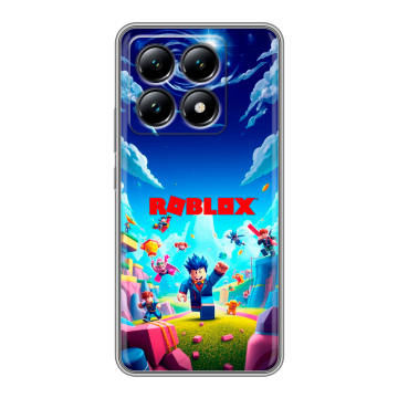 Силиконовый чехол на Xiaomi 14T с принтом Roblox Роблокс