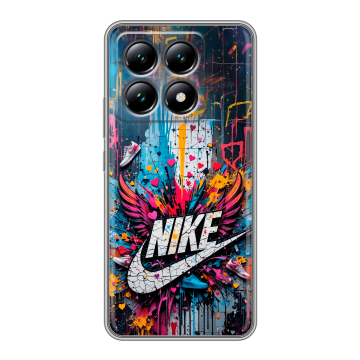 Силиконовый чехол на Xiaomi 14T с принтом Nike Найк