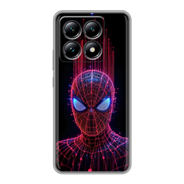 Силиконовый чехол на Xiaomi 14T с принтом Spiderman Человек паук
