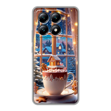 Силиконовый чехол на Xiaomi 14T с принтом Новый год