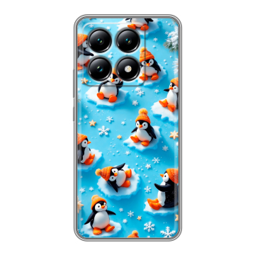 Силиконовый чехол на Xiaomi 14T с принтом Новый год
