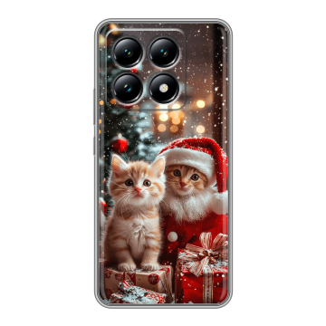 Силиконовый чехол на Xiaomi 14T с принтом Новый год