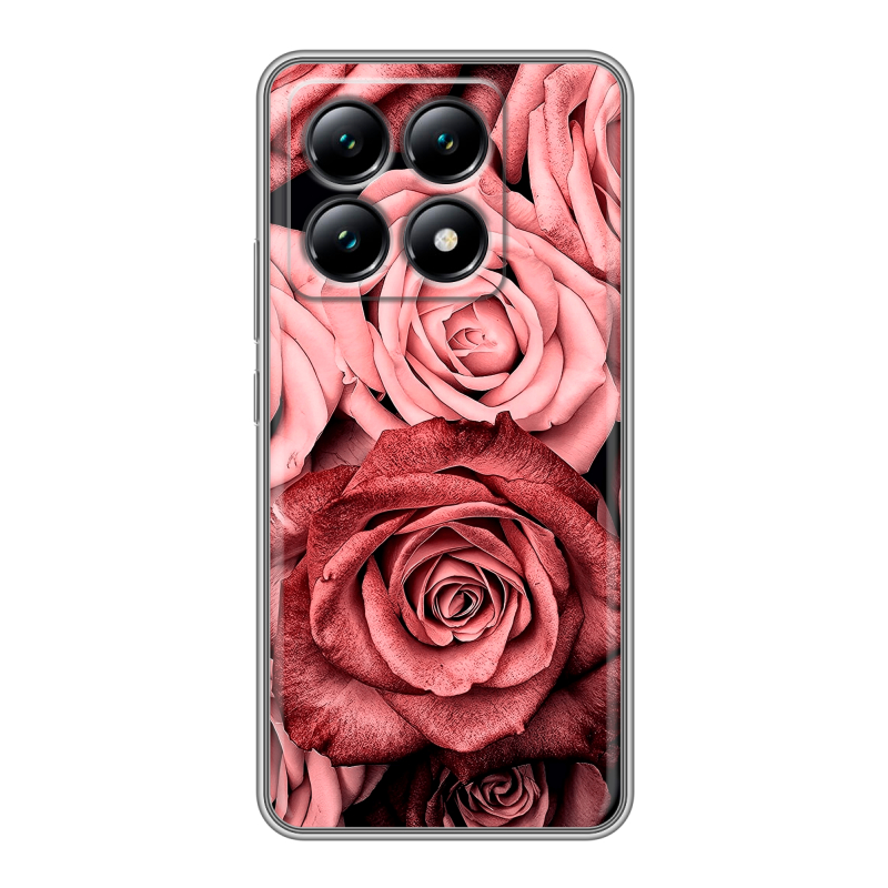 Силиконовый чехол на Xiaomi 14T с принтом Цветы розы Силиконовый чехол на Xiaomi 14T с принтом Цветы розы