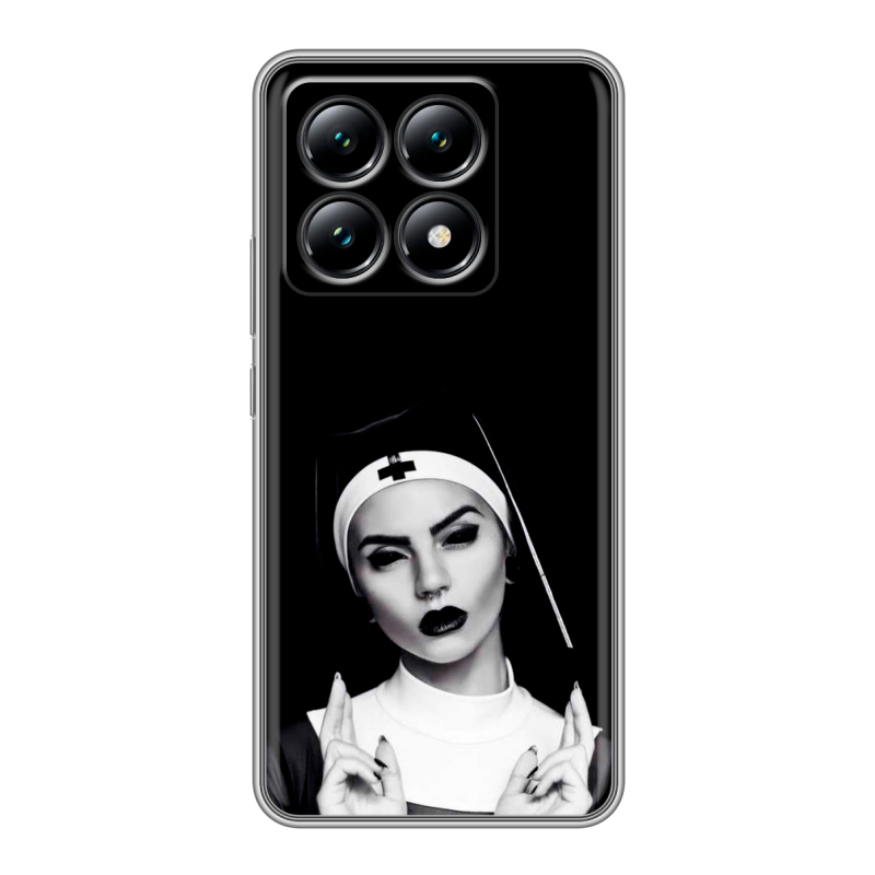 Силиконовый чехол на Xiaomi 14T с принтом монашка Силиконовый чехол на Xiaomi 14T с принтом монашка