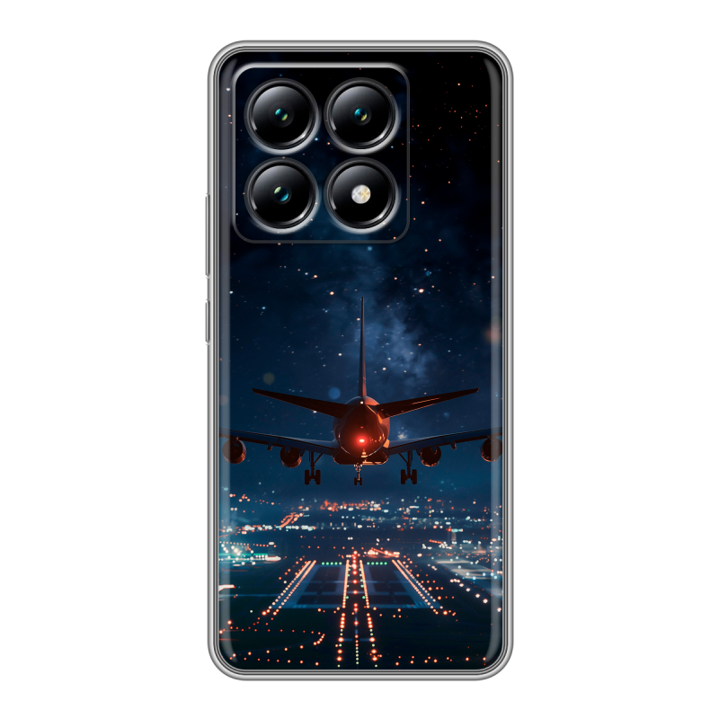 Силиконовый чехол на Xiaomi 14T с принтом самолет Силиконовый чехол на Xiaomi 14T с принтом самолет