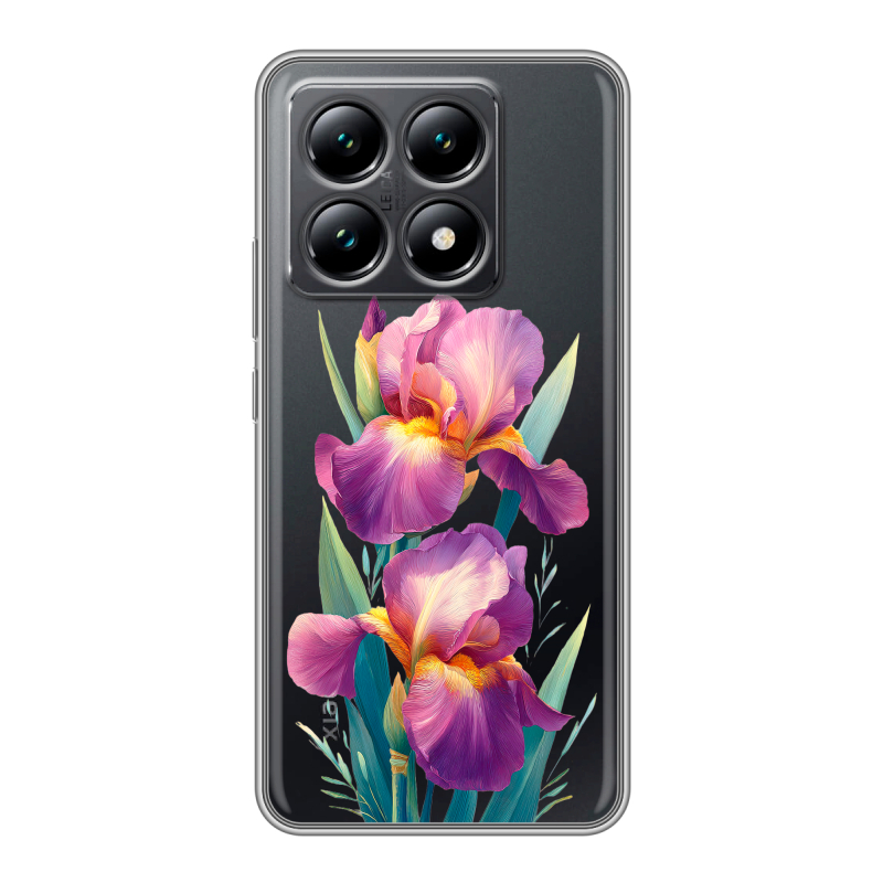 Силиконовый чехол на Xiaomi 14T с принтом Цветы орхидеи Силиконовый чехол на Xiaomi 14T с принтом Цветы орхидеи