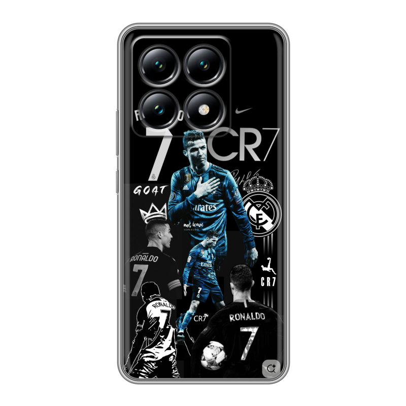 Силиконовый чехол на Xiaomi 14T с принтом Реал Роналдо Силиконовый чехол на Xiaomi 14T с принтом Реал Роналдо