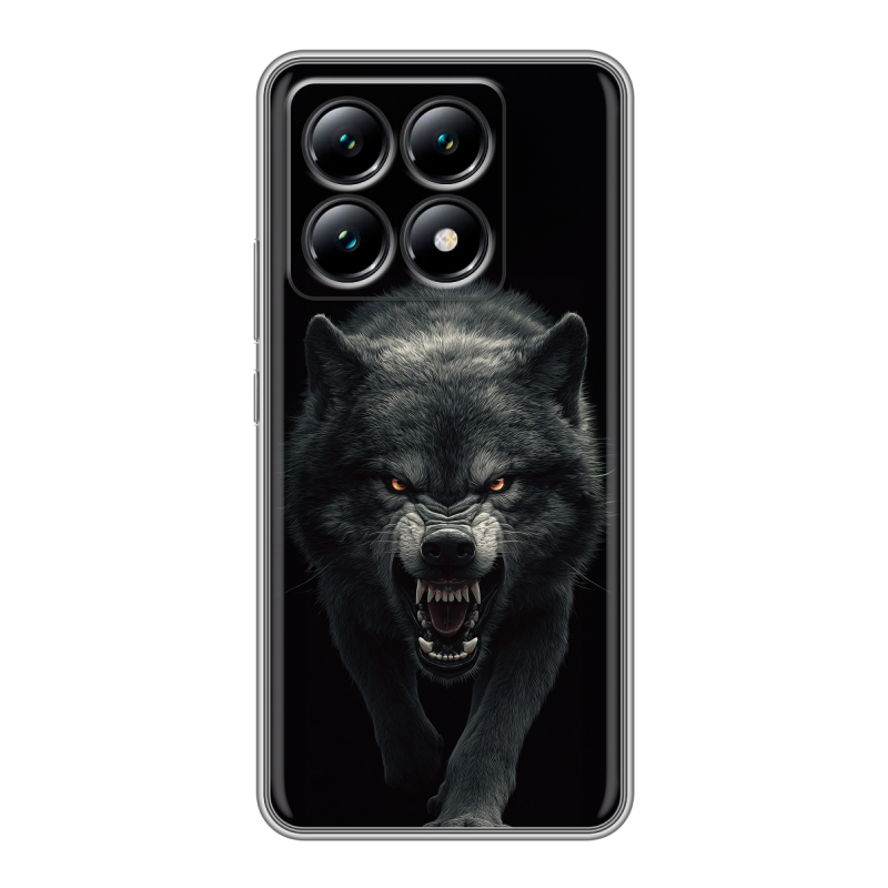 Силиконовый чехол на Xiaomi 14T с принтом Волк Силиконовый чехол на Xiaomi 14T с принтом Волк