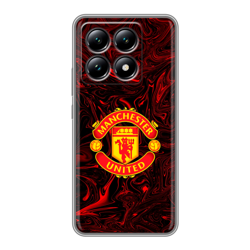 Силиконовый чехол на Xiaomi 14T с принтом Manchester United Силиконовый чехол на Xiaomi 14T с принтом Manchester United