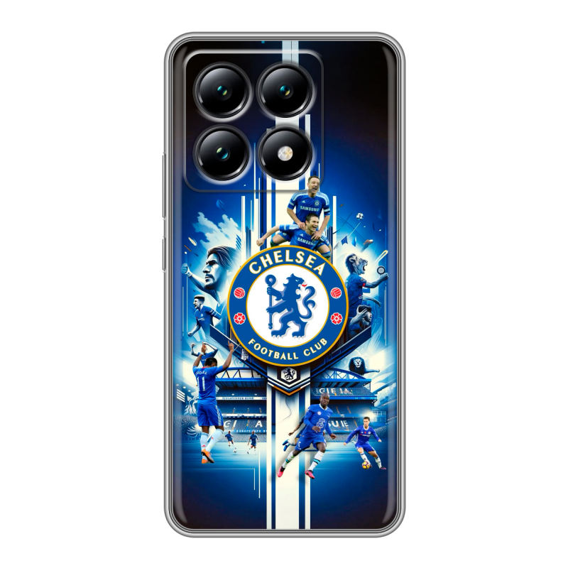 Силиконовый чехол на Xiaomi 14T с принтом Chelsea Челси Силиконовый чехол на Xiaomi 14T с принтом Chelsea Челси