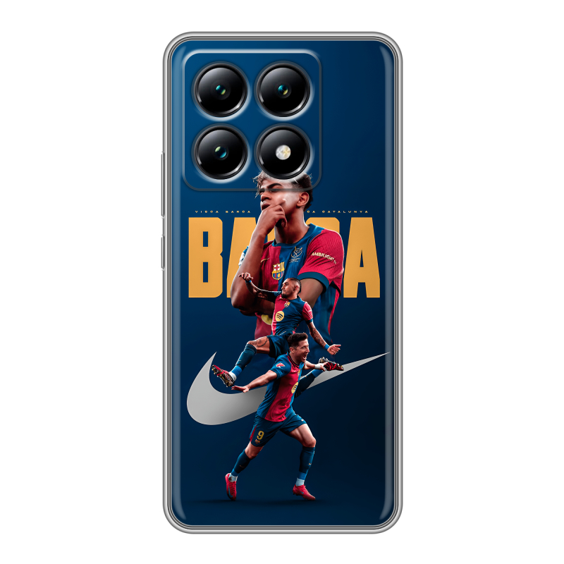 Силиконовый чехол на Xiaomi 14T с принтом Барселона Barca Yamal Силиконовый чехол на Xiaomi 14T с принтом Барселона Barca Yamal