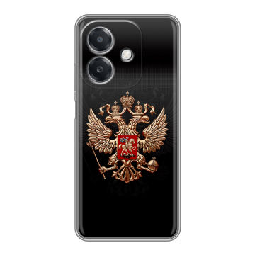 Силиконовый чехол на OPPO A3 4G с принтом Герб России Силиконовый чехол на OPPO A3 4G с принтом Герб России