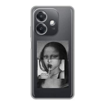 Силиконовый чехол на OPPO A3 4G с принтом Мона Лиза Силиконовый чехол на OPPO A3 4G с принтом Мона Лиза