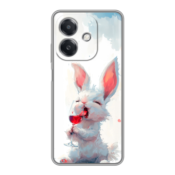 Силиконовый чехол на OPPO A3 4G с принтом кролик зайчик Силиконовый чехол на OPPO A3 4G с принтом кролик зайчик