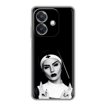 Силиконовый чехол на OPPO A3 4G с принтом монашка Силиконовый чехол на OPPO A3 4G с принтом монашка