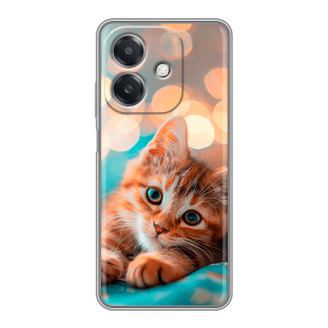 Силиконовый чехол на OPPO A3 4G с принтом котик Силиконовый чехол на OPPO A3 4G с принтом котик