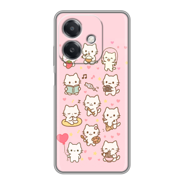 Силиконовый чехол на OPPO A3 4G с принтом Hello Kitty Хелоу Кити