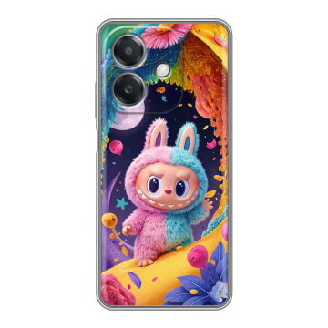 Силиконовый чехол на OPPO A3 4G с принтом Labubu Лабубу Силиконовый чехол на OPPO A3 4G с принтом Labubu Лабубу