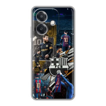 Силиконовый чехол на OPPO A3 4G с принтом Messi Barcelona Силиконовый чехол на OPPO A3 4G с принтом Messi Barcelona