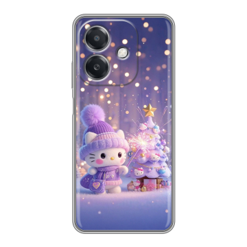Силиконовый чехол на OPPO A3 4G с принтом Новый год Силиконовый чехол на OPPO A3 4G с принтом Новый год