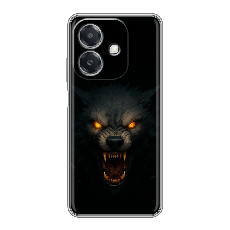 Силиконовый чехол на OPPO A3 4G с принтом Волк Силиконовый чехол на OPPO A3 4G с принтом Волк