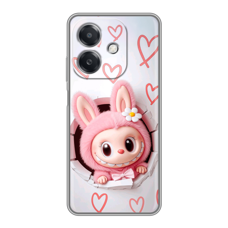 Силиконовый чехол на OPPO A3 4G с принтом Labubu Лабубу Силиконовый чехол на OPPO A3 4G с принтом Labubu Лабубу