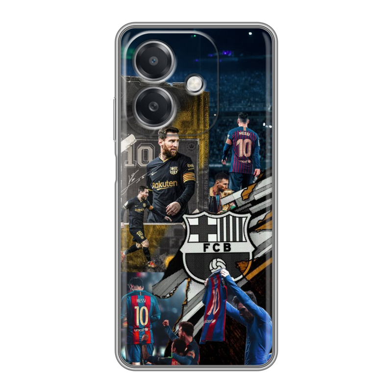 Силиконовый чехол на OPPO A3 4G с принтом Messi Barcelona Силиконовый чехол на OPPO A3 4G с принтом Messi Barcelona