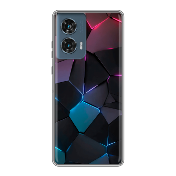 Силиконовый чехол на Motorola Edge 50 Fusion с принтом Геометрия неона Силиконовый чехол на Motorola Edge 50 Fusion с принтом Геометрия неона