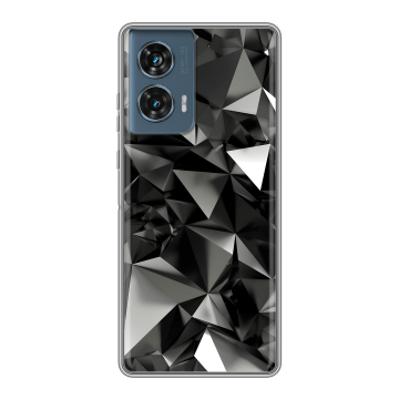 Силиконовый чехол на Motorola Edge 50 Fusion с принтом Черные кристаллы Силиконовый чехол на Motorola Edge 50 Fusion с принтом Черные кристаллы
